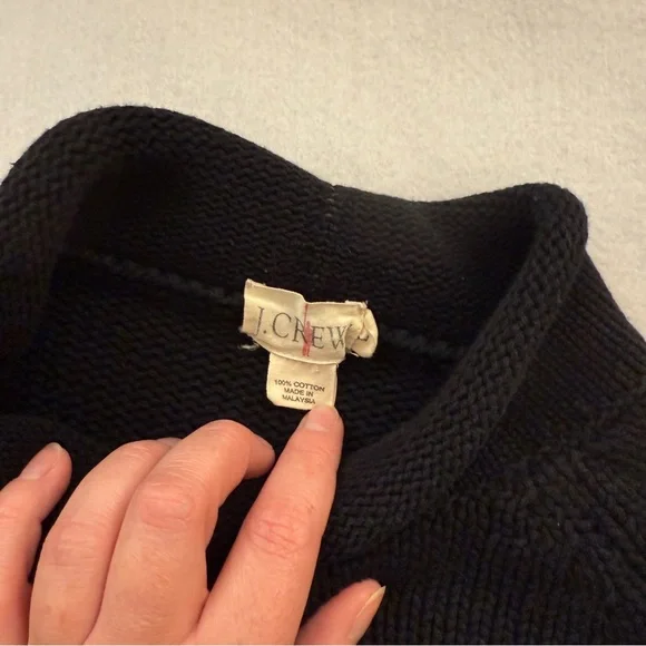 J. Crew Vintage Black Knit Rollneck Turtleneck Sweater - Picture 4 of 5